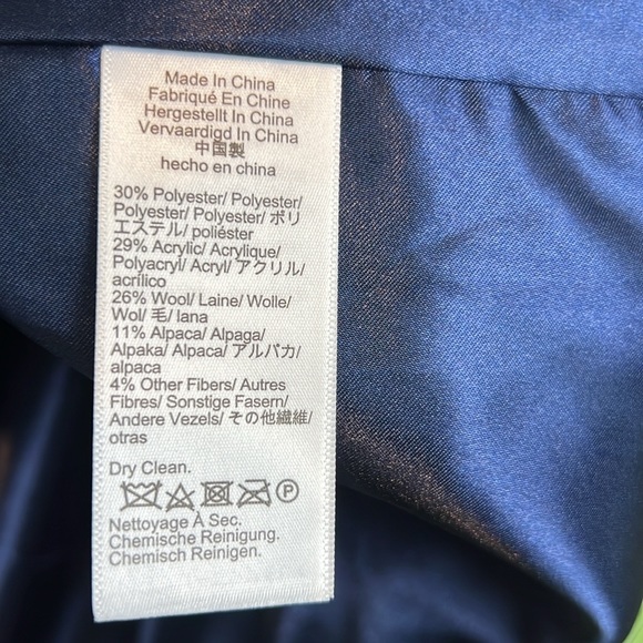 J. Crew Collection Oversized Topcoat Gray Plaid Jewel Gem Buttons M - Picture 15 of 16